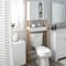Organize It All 3-Shelf White Bamboo Over the Toilet Cabinet